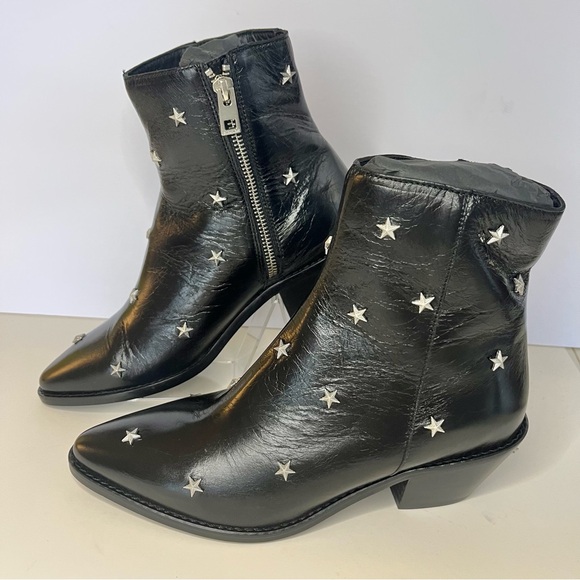 Zadig and Voltaire Tyler Star Studded Boots in Black Size 7 (38) NIB - Picture 4 of 14
